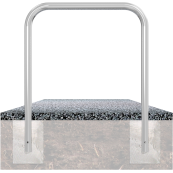 Hoop of steel tube |  60 x 2,5 mm | without cross bar | for casting in concrete | total width: 1500 mm | total height: 1400 mm | hot-dip galvanized